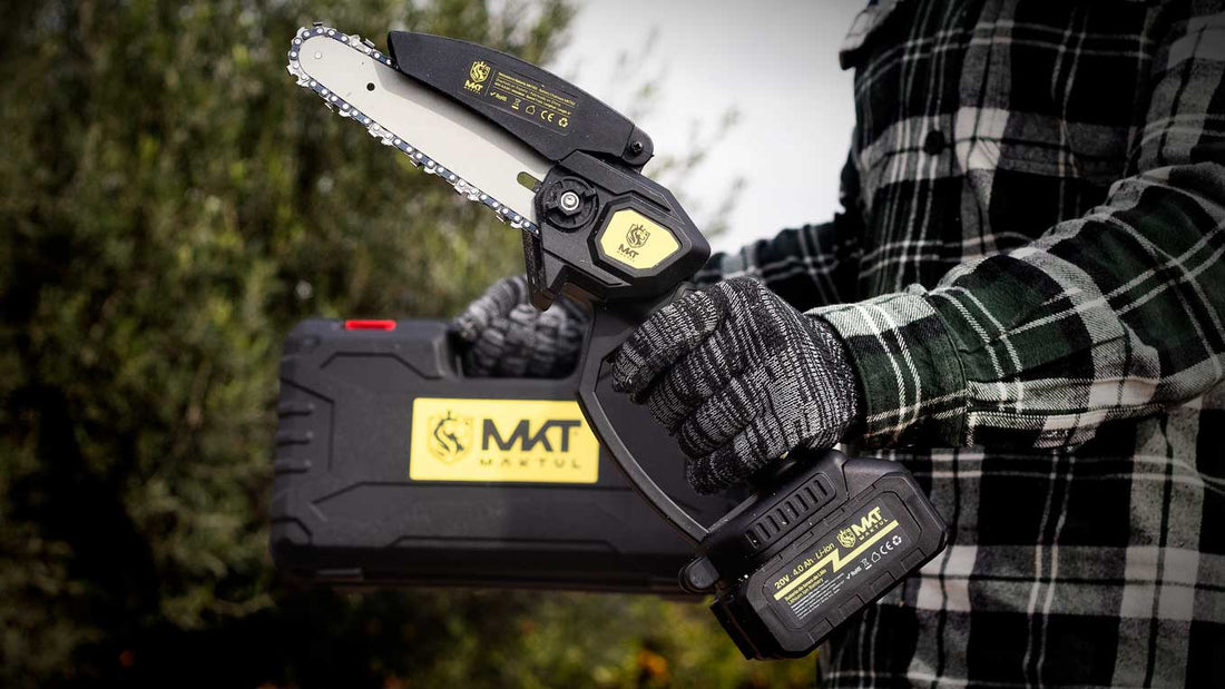 Mini MOTOSIERRA a batería potente y ágil, MAKTUL.