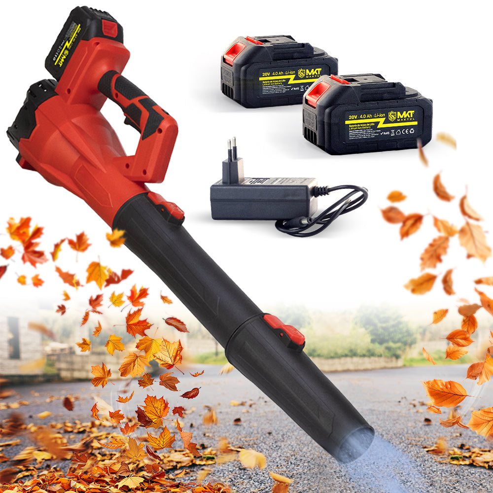 MAKTUL Soplador de Hojas Batería Potente y Ligero hasta 241 km/h (2 Baterías)
