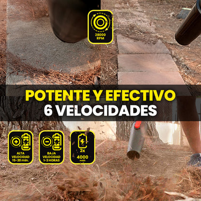 MAKTUL Soplador de Hojas Batería Potente y Ligero hasta 241 km/h (2 Baterías)