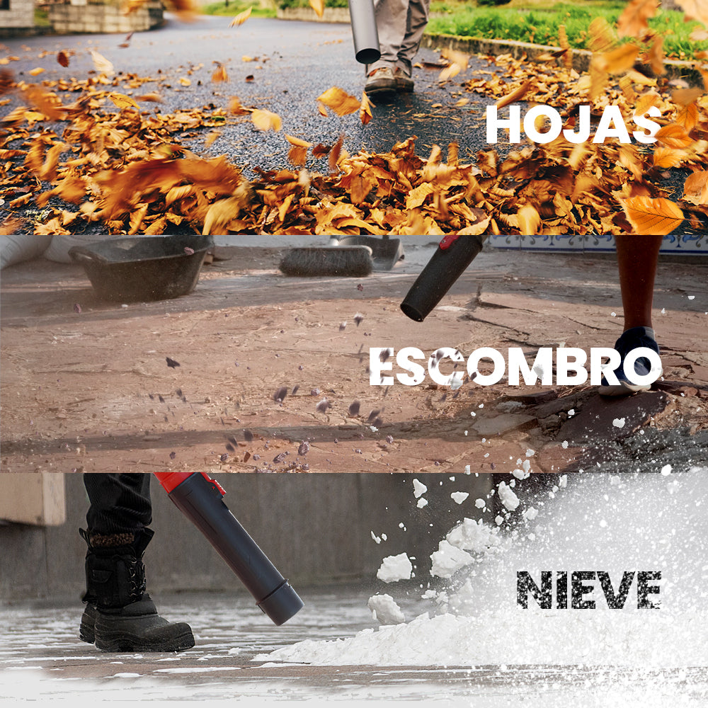 MAKTUL Soplador de Hojas Batería Potente y Ligero hasta 241 km/h (2 Baterías)