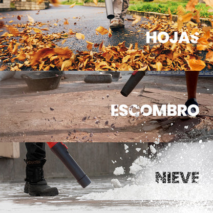 MAKTUL Soplador de Hojas Batería Potente y Ligero hasta 241 km/h (2 Baterías)