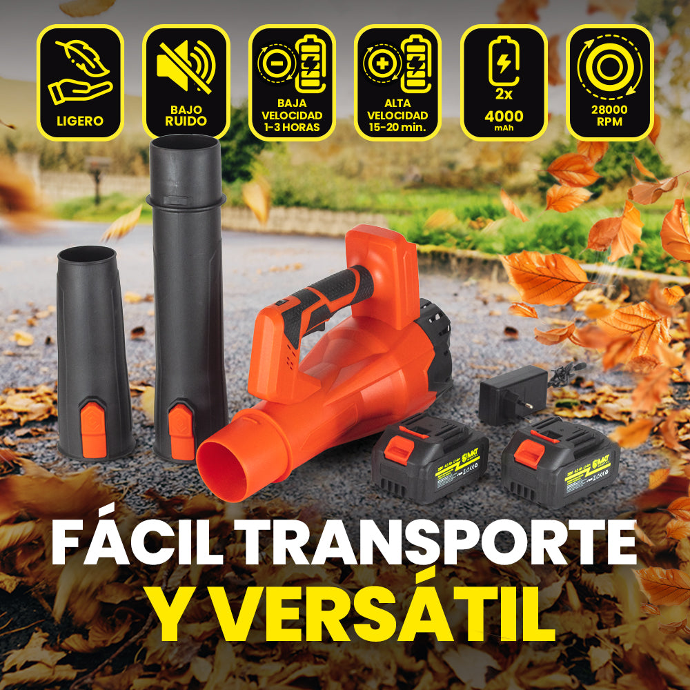 MAKTUL Soplador de Hojas Batería Potente y Ligero hasta 241 km/h (2 Baterías)