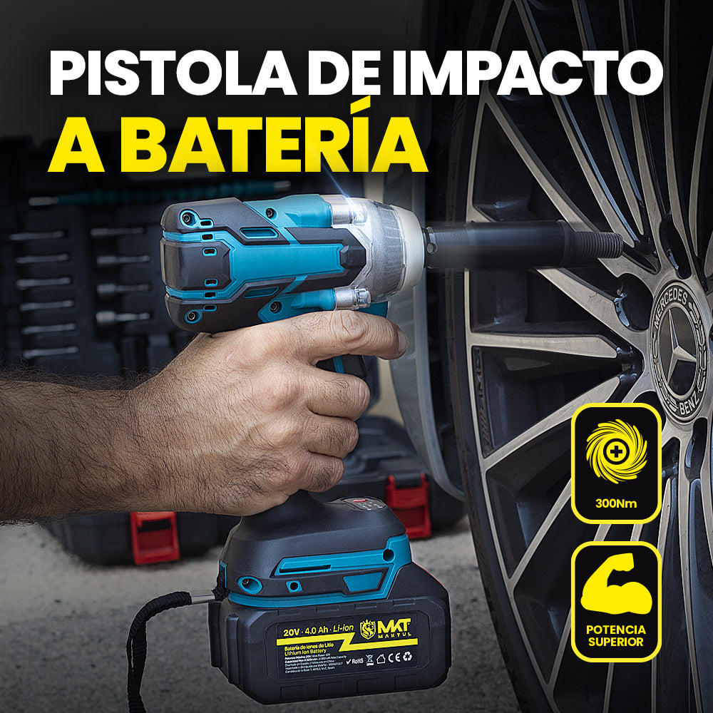 Pistola de Impacto Potente a Batería (2 Baterías)