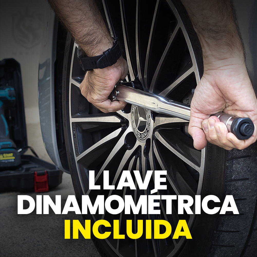 Pistola de Impacto a Batería con Llave Dinamométrica 1/2" (2 Baterías)