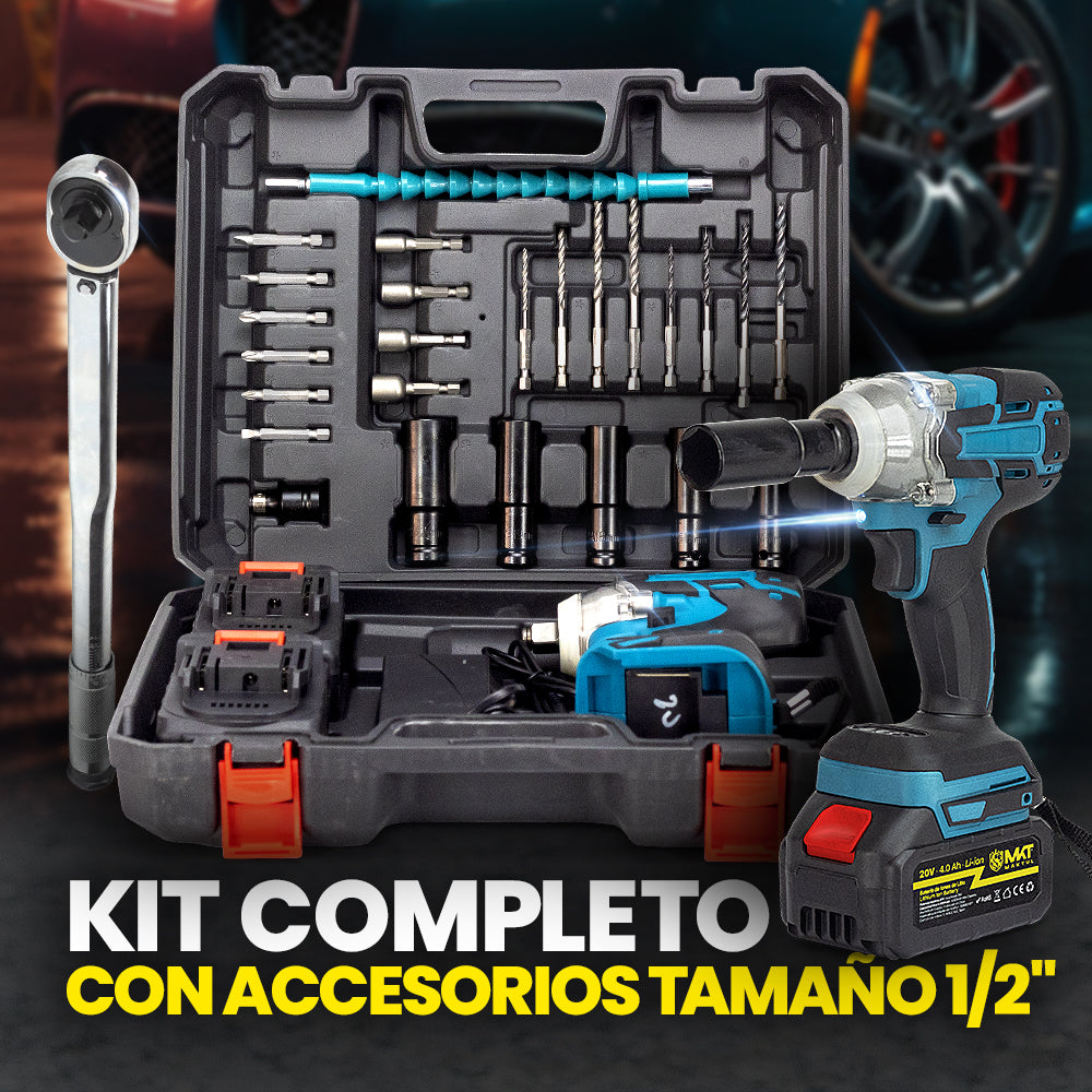 Pistola de Impacto a Batería con Llave Dinamométrica 1/2" (2 Baterías)