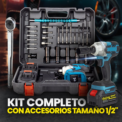 Pistola de Impacto a Batería con Llave Dinamométrica 1/2" (2 Baterías)