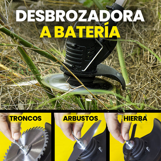 PACK JARDIN - Desbrozadora, Motosierra, Tijeras, Soplador con Baterías Incluidas