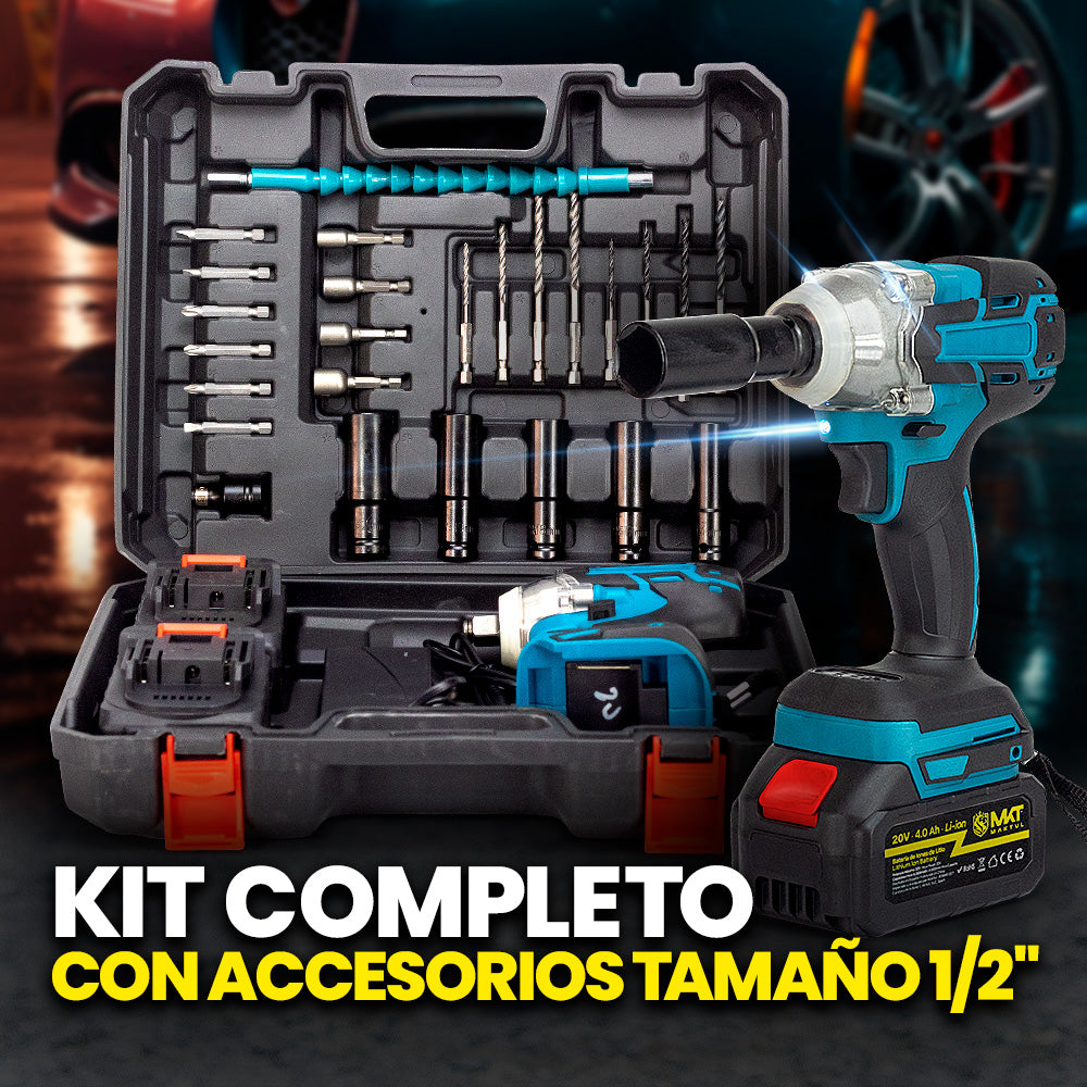 Pistola de Impacto Potente a Batería (2 Baterías)