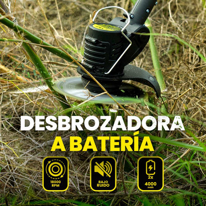 MAKTUL Desbrozadora Batería Eléctrica 8000mAh (2 Baterías)