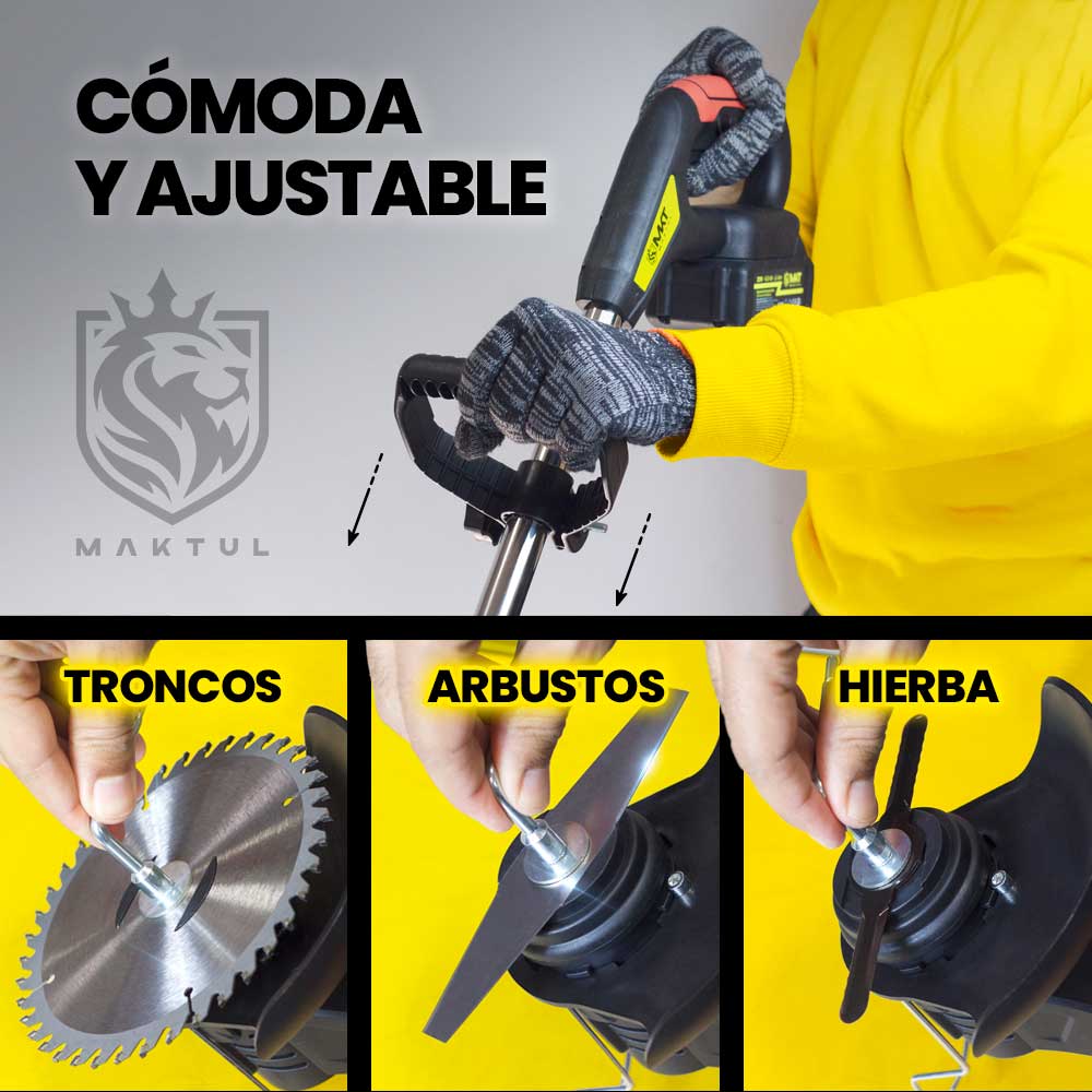 MAKTUL Desbrozadora Batería Eléctrica 8000mAh (2 Baterías)