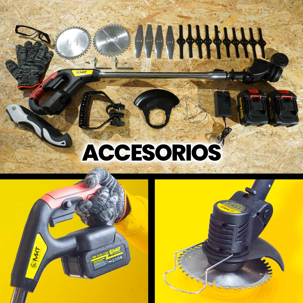 MAKTUL Desbrozadora Batería Eléctrica 8000mAh (2 Baterías)