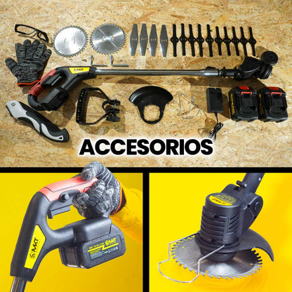 MAKTUL Desbrozadora Batería Eléctrica 8000mAh (2 Baterías)