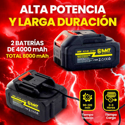 MAKTUL Desbrozadora Batería Eléctrica 8000mAh (2 Baterías)