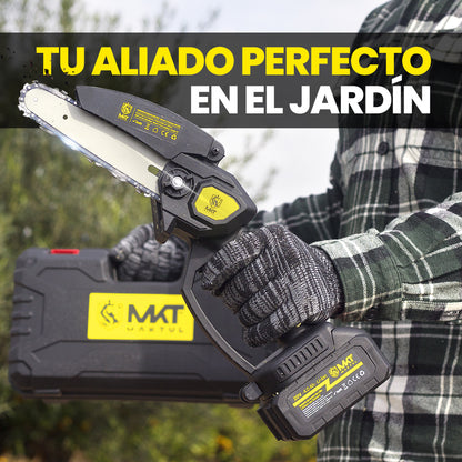 MAKTUL Mini Motosierra Batería 6‘’/15cm, 8000 mAh (2 Baterías)